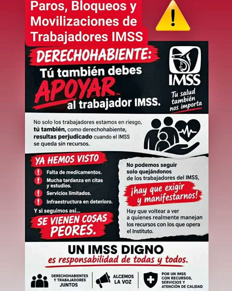 Bloqueos del IMSS en la CDMX y EDOMEX