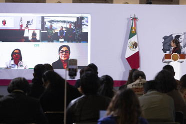 Mañanera del Pueblo, titular de Protecció Civil, Laura Velázquez.