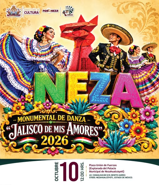 Más de 400 parejas de bailarines recorrerán las calles de Nezahualcóyotl. AMEXI/Foto: Gobierno de Nezahulacóyotl