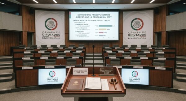 Presupuesto 2027 se discutirá del 9 al 13 de noviembre, anuncia Monreal. AMEXI/Foto: Imagen generada con IA