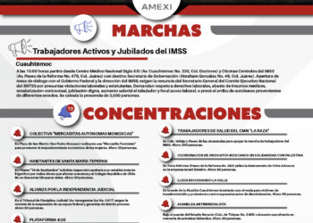 Consulta las marchas y concentraciones en CDMX este 30 de octubre |AMEXIInfografía: Emmanuel Galván Guerra
